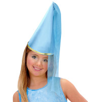 Aperçu: Bonnet de fée avec tulle pour fille bleu