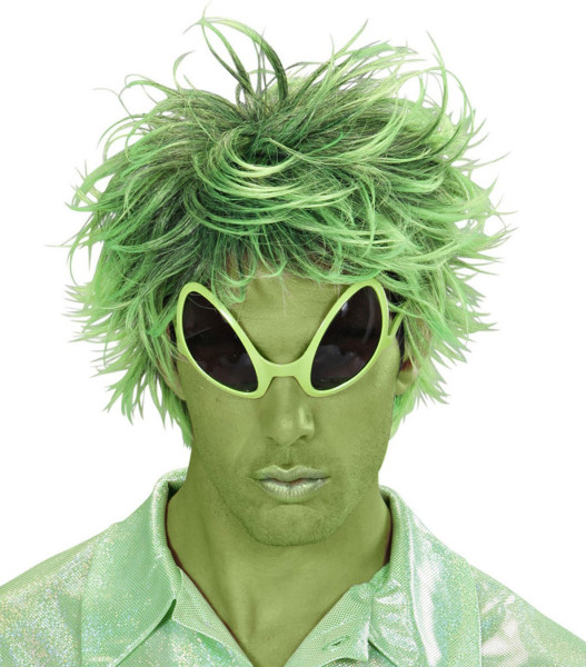 Spacy Alien Sonnenbrille grün 3