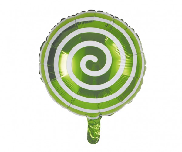 Folieballon Lollipop metallisk grøn 45 cm