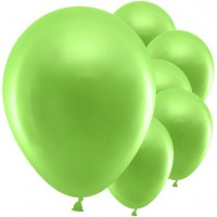 10 party hit metalliska ballonger ljusgröna 30cm