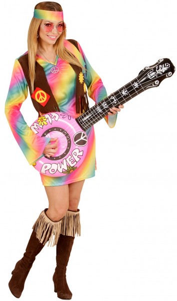 Regenbogen Hippiemädchen Kostüm