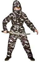 Camouflage ninja warrior child costume