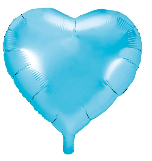 Herzilein Folienballon hellblau 45cm