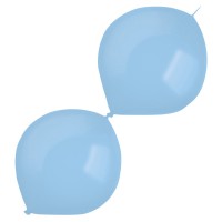 50 Girlandenballons babyblau 30cm