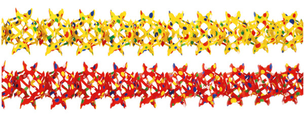 Guirlande de confettis colorés 16x400cm