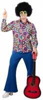 Widok: Męskie spodnie dzwony Groovy 70s w kolorze niebieskim