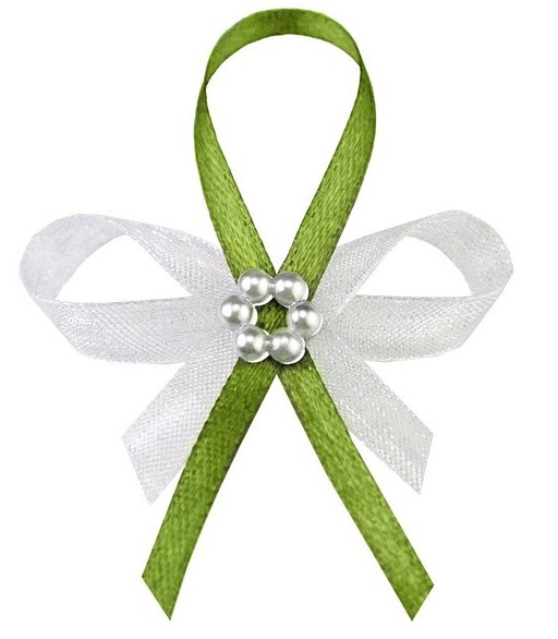 25 lapel loops white-green 6cm