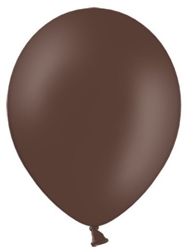 10 ballons étoiles de fête brun chocolat 30cm