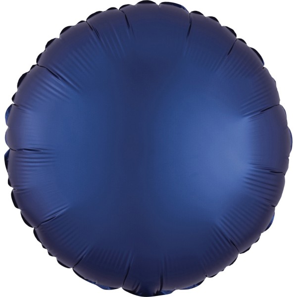 Satijnen folieballon donkerblauw 43cm