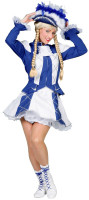 Costume ballerina blu e bianco per donna