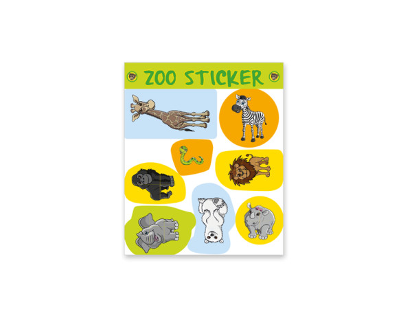 8 party at the zoo stickers