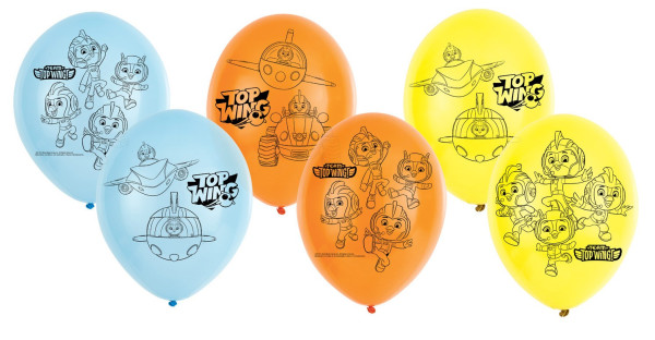 6 balonów Top Wing Heroes 28 cm