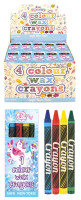 4 wax crayons unicorn dreams