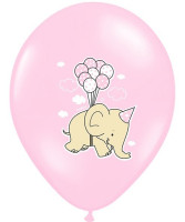 6 Girl Elephant Luftballons 30cm