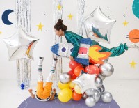 Vorschau: Folienballon silver Star glänzend 70cm