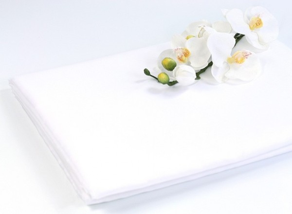 Tissu décoratif de luxe blanc 150 cm x 7 m