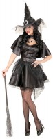 Anteprima: Short Witch Costume For Ladies With Hat And Cape
