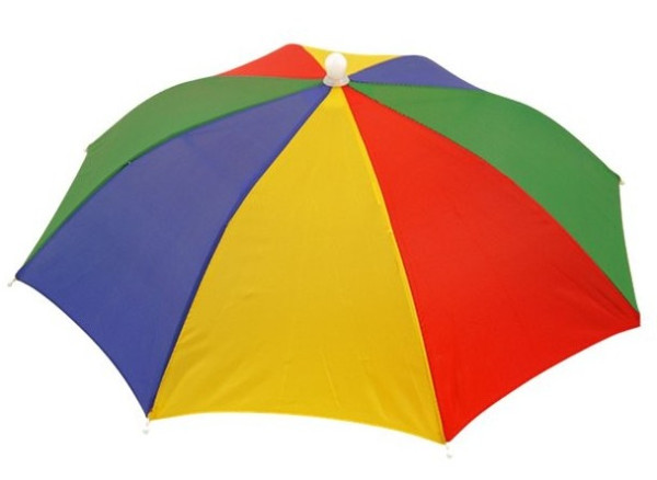 Bunter Regenschirm Hut