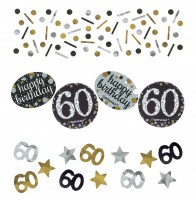 Golden 60th Birthday sprinkle decoration 34g