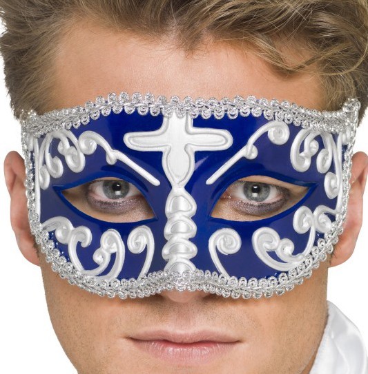 Venezianische Blaue Augenmaske