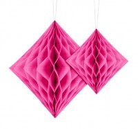 Preview: Diamond honeycomb ball pink 30cm