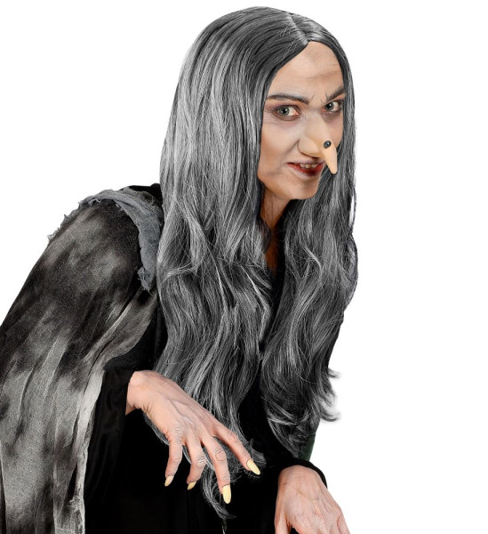 Perruque gothique grise femme