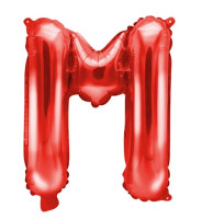 Vorschau: Roter M Buchstabenballon 35cm