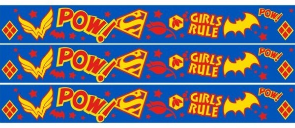 3 super heroines Power Banner 1m