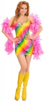 Widok: Tęczowa sukienka disco z lat 70