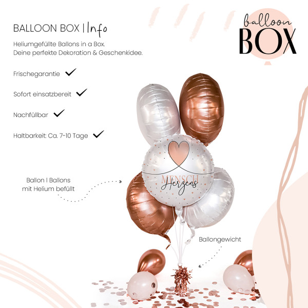 Heliumballon in der Box Herzensmensch 3