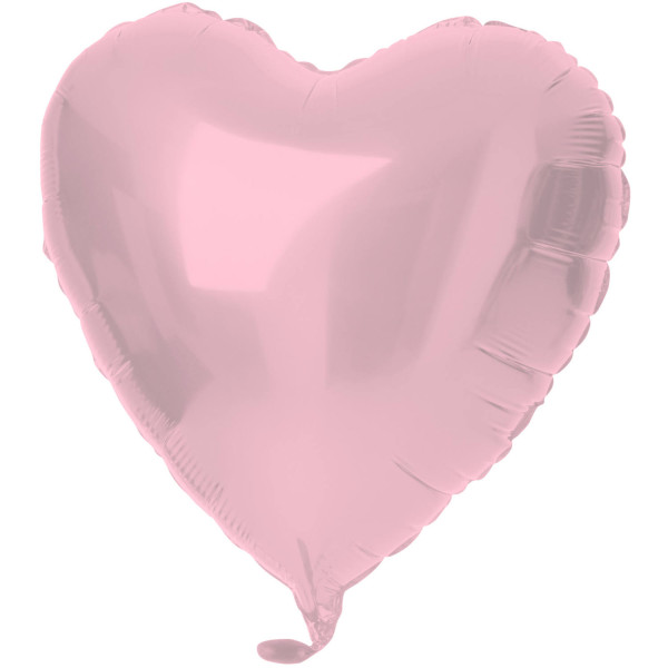 Herz Folienballon Crystal rosa 45cm