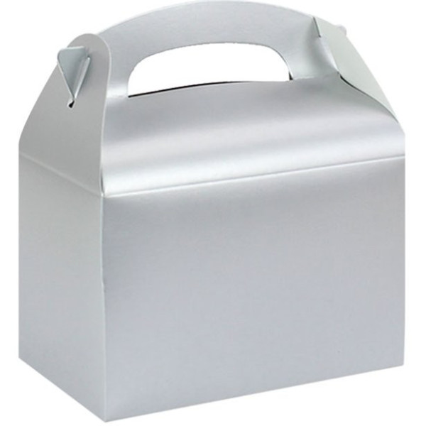 Gift box rectangular silver 15cm
