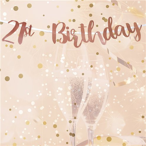 Bubbly 21st Birthday garland 1m