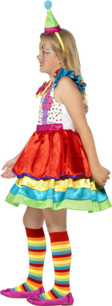 Colorful clown shaggy girl costume