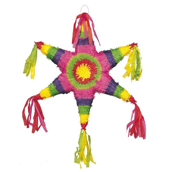 Piñata colorida estrella de Viva México