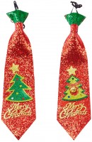 Widok: Brokatowy krawat świąteczny z motywem jodły
