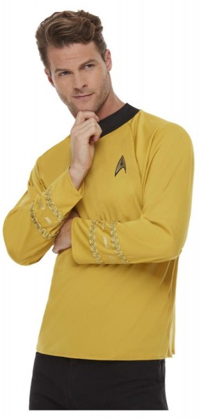 Camisa de uniforme Star Trek para hombre amarillo