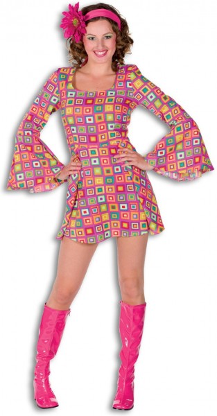 Colorful plaid disco dress
