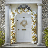 Preview: Country house Christmas balloon garland gold
