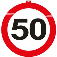 50 Speed Sign Decoration 52cm