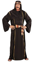 Disfraz de jeque negro para hombre Abu Dhabi