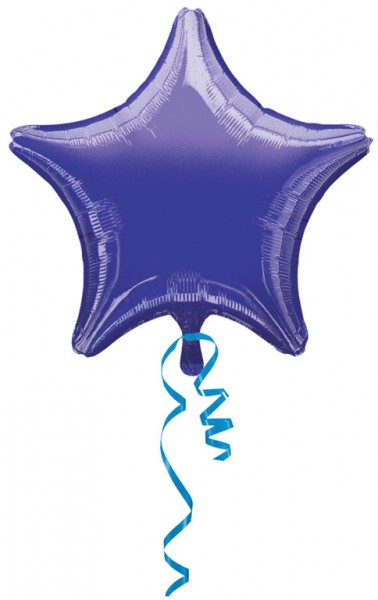 Ballon Sparkling Star violet foncé 48cm