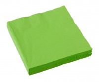 Set van 20 papieren servetten Partytime kiwi green