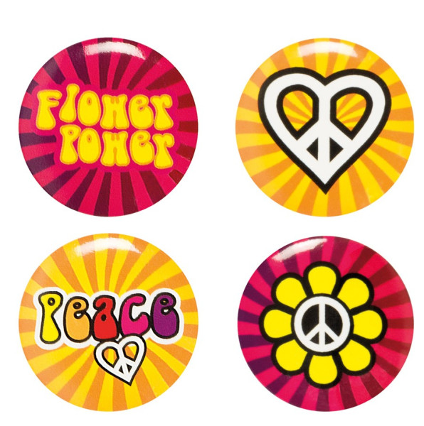 4 badges Hippie Pace