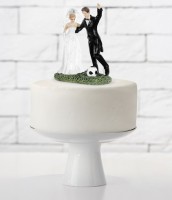 Förhandsgranskning: Tårtfigur bröllopspar fotboll 14cm