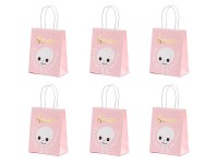 Vorschau: 6 Boo Town Geschenktüten rosa