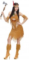 Oversigt: Wild Wester Squaw indisk kostume til kvinder