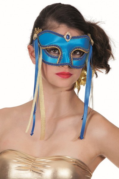 Blaue Maskenball Augenmaske Venezia