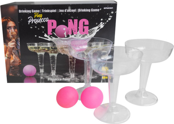 Partyspiel Prosecco Pong 15-teilig