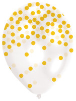 Preview: 6 balloons colorful confetti rain 27.5 cm